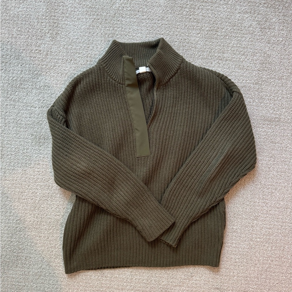 Cotton Olive Green Sweater